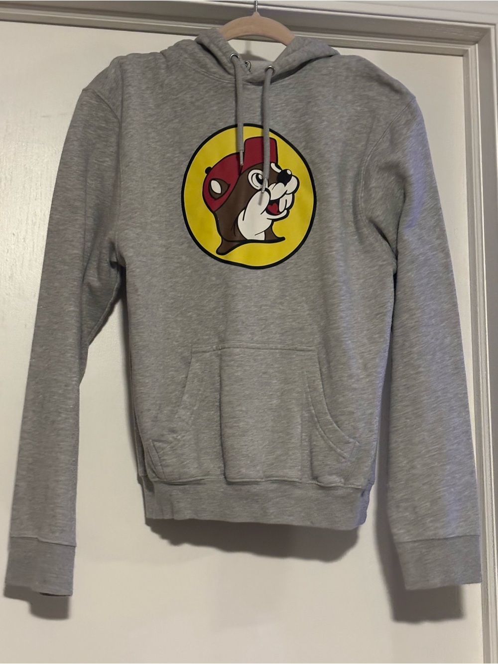 Gray Buc-ee's Logo Hooded Sweatshirt